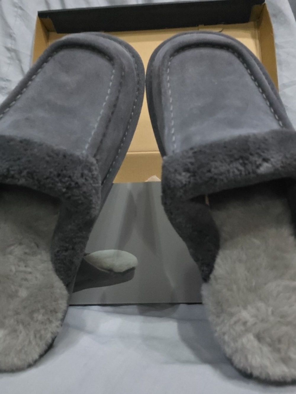 Men's Gray Suede Slip-On Loafers - Picture 6 of 8